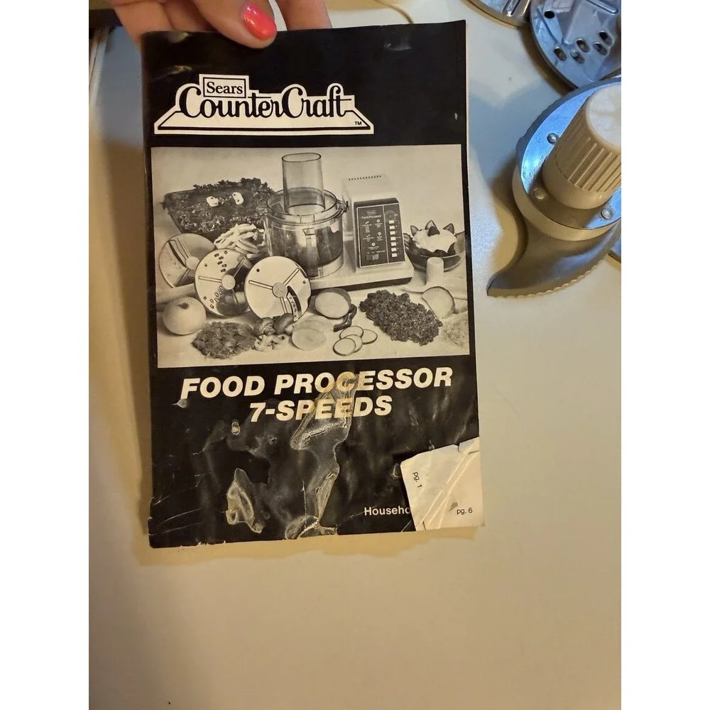 Complete Vintage Sears Counter Craft Food Processor Model 400 Tested Working